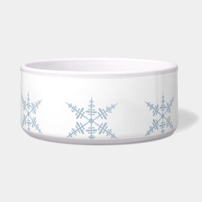 Schneeflocke Keramik Pet Bowl Napf (Vorderseite)