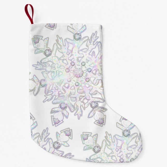 Schneeflocke Kleiner Weihnachtsstrumpf (Vorderseite)