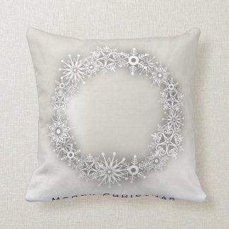 Schneeflocke-Kranz-Weihnachtskissen KRW elegantes Kissen