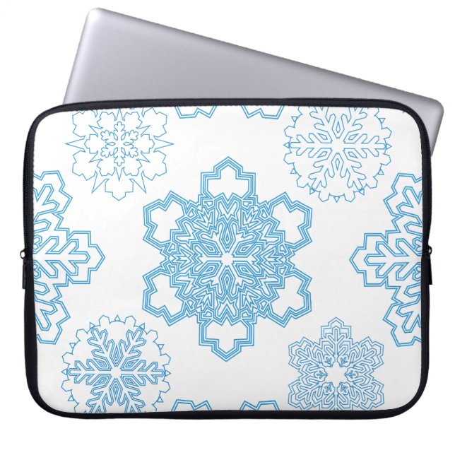 Schneeflocke Laptopschutzhülle (Vorderseite)