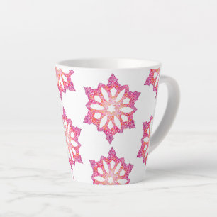 Schneeflocke Latte Tasse