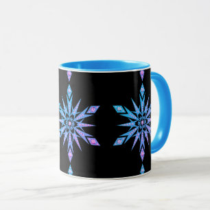 Schneeflocke lila blauer Diamant Mitte des Jahrhun Tasse
