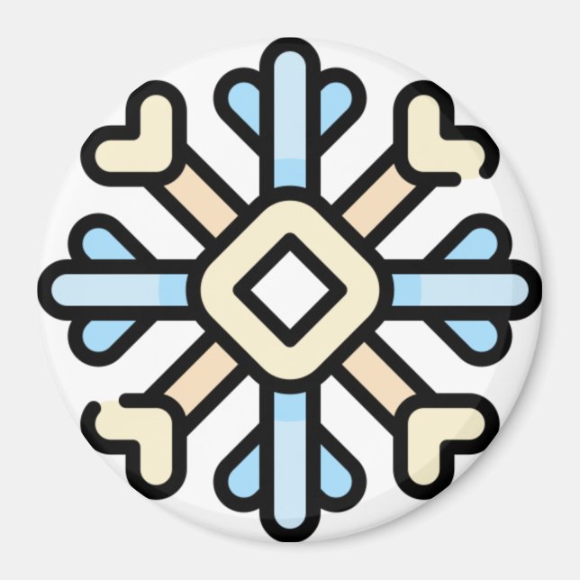 Schneeflocke Magnet (Vorne)