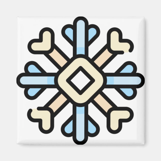 Schneeflocke Magnet (Vorne)