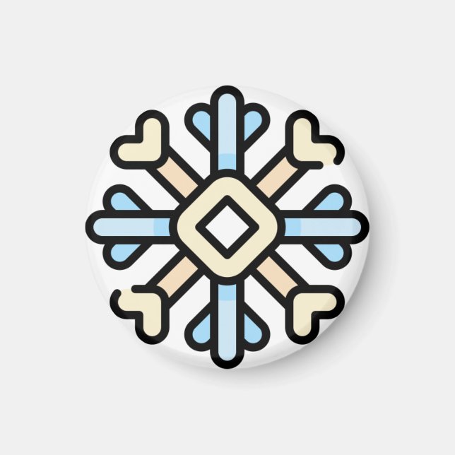 Schneeflocke Magnet (Vorne)