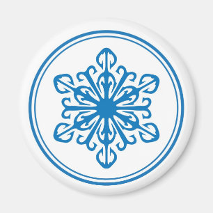 Schneeflocke-Magnet - Blau Magnet