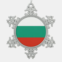 Schneeflocke mit bulgarischer Flagge