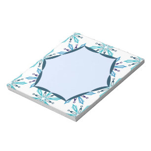 Schneeflocke-Muster-eisige Winter-Farben Notizblock