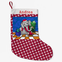 Schneeflocke-Muster-personalisierter Kleiner Weihnachtsstrumpf