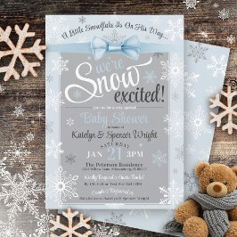 Schneeflocke Niedliche Blue Boy Baby Dusche Einladung