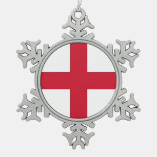 Schneeflocke Ornament mit englischer Flagge