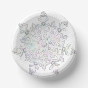 Schneeflocke Pappteller