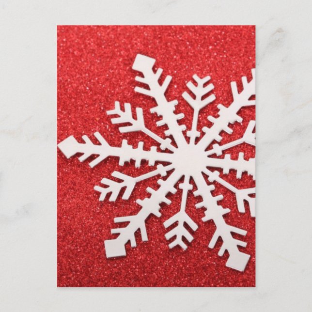Schneeflocke Postkarte (Vorderseite)