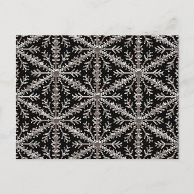 Schneeflocke Postkarte (Vorderseite)