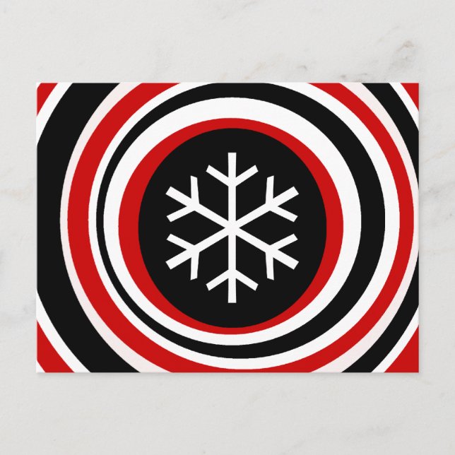 Schneeflocke Postkarte (Vorderseite)