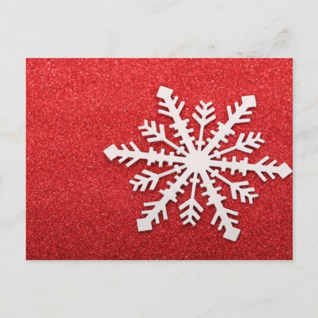 Schneeflocke Postkarte (Vorderseite)
