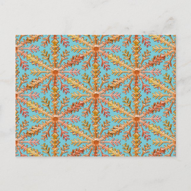 Schneeflocke Postkarte (Vorderseite)