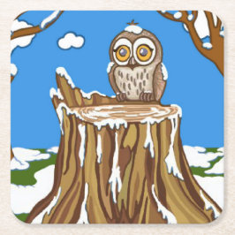 Schneeflocke Rechteckiger Pappuntersetzer