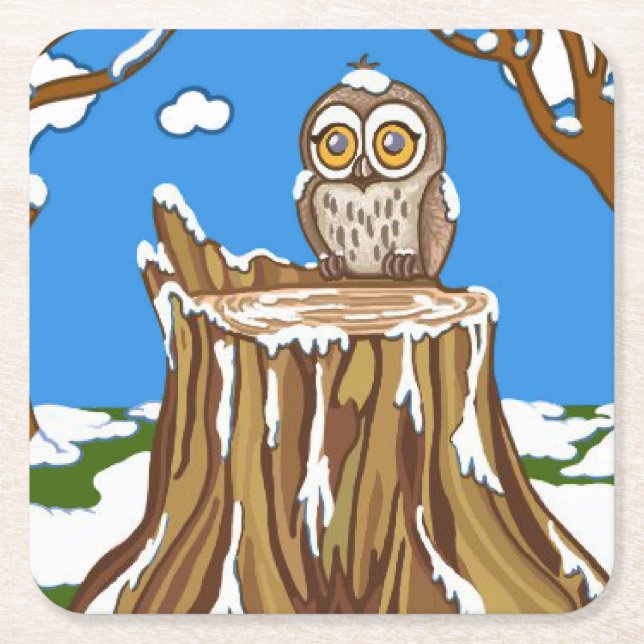 Schneeflocke Rechteckiger Pappuntersetzer (Vorderseite)