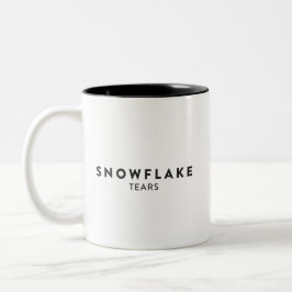 Schneeflocke-Risse Zweifarbige Tasse