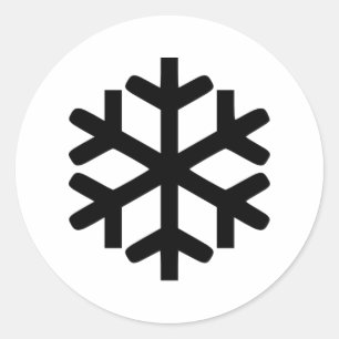 Schneeflocke Runder Aufkleber