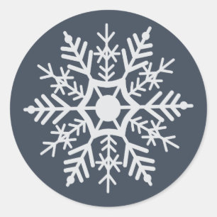 Schneeflocke Runder Aufkleber