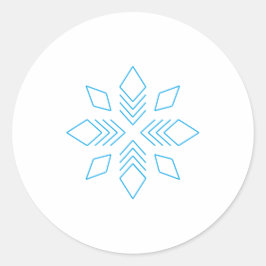 Schneeflocke Runder Aufkleber