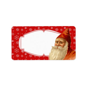 Schneeflocke-Sankt-Weihnachtsgeschenk Adressaufkleber