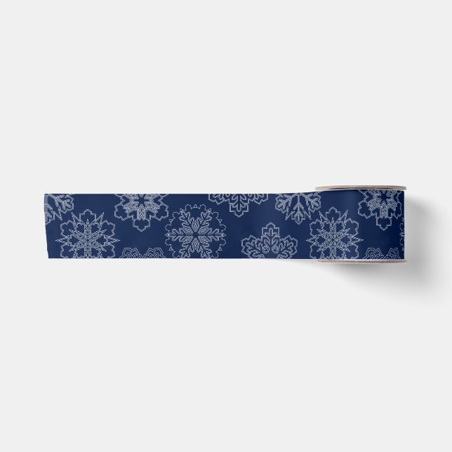 Schneeflocke Satinband (Vorderseite)