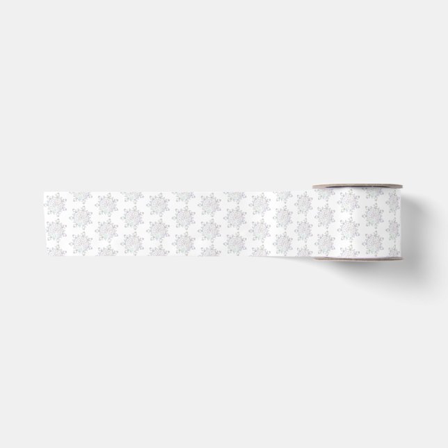 Schneeflocke Satinband (Vorderseite)