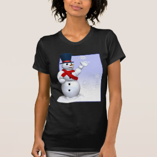 Schneeflocke-Schneemann T-Shirt