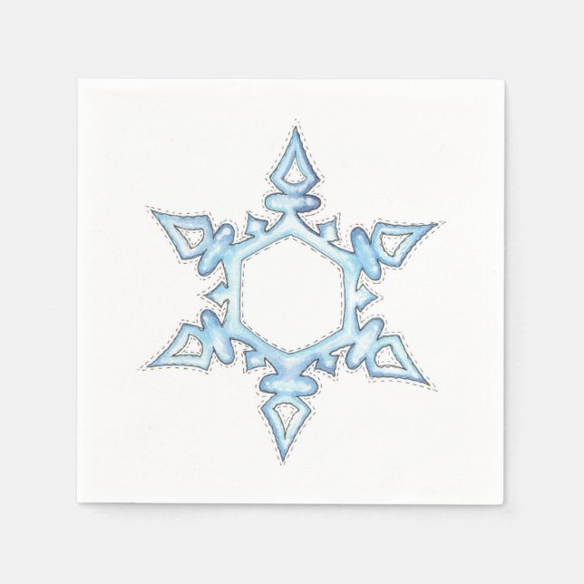 Schneeflocke Serviette (Vorderseite)