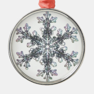 Schneeflocke Silbernes Ornament