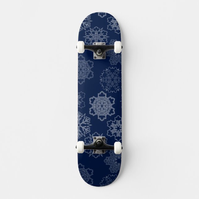Schneeflocke Skateboard (Vorderseite)
