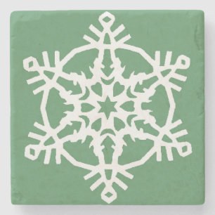 Schneeflocke Steinuntersetzer