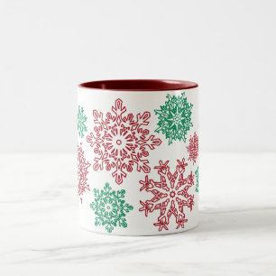 Schneeflocke-Tasse des Weihnachten220 Zweifarbige Tasse