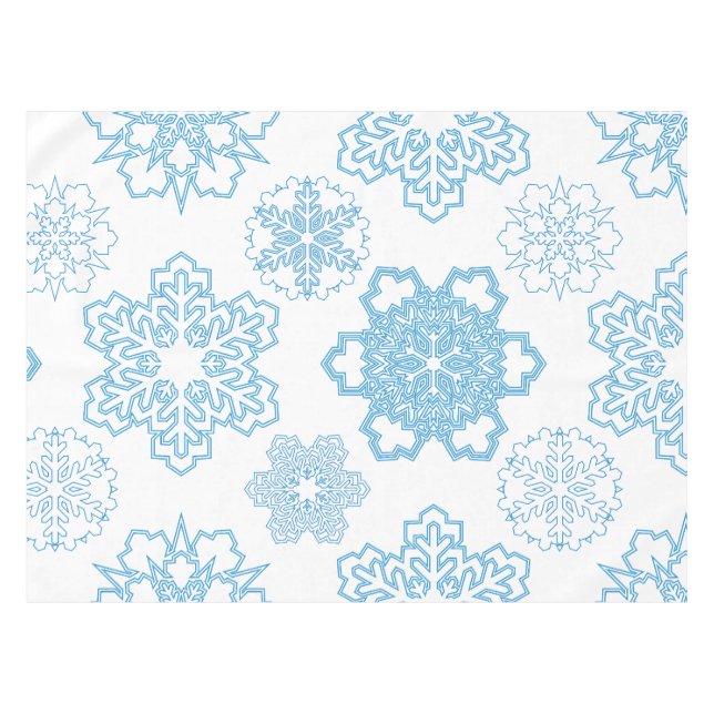 Schneeflocke Tischdecke (Vorderseite (Horizontal))