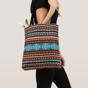 Schneeflocke und geometrisches Muster Gemütlich Tasche