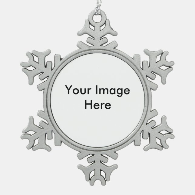 Schneeflocke-Verzierung für Personifizierung Schneeflocken Zinn-Ornament (Vorderseite)