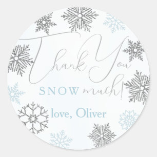 Schneeflocke Vielen Dank Schnee viel Circle Gefall Runder Aufkleber