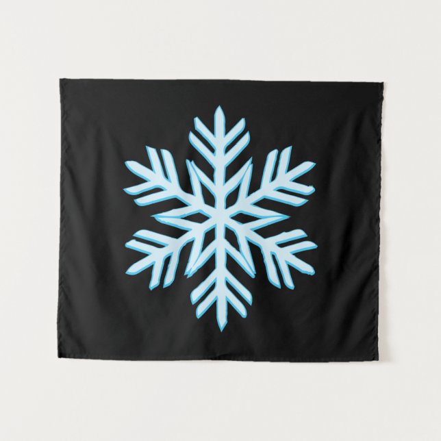 Schneeflocke Wandteppich (Vorderseite (Horizontal))