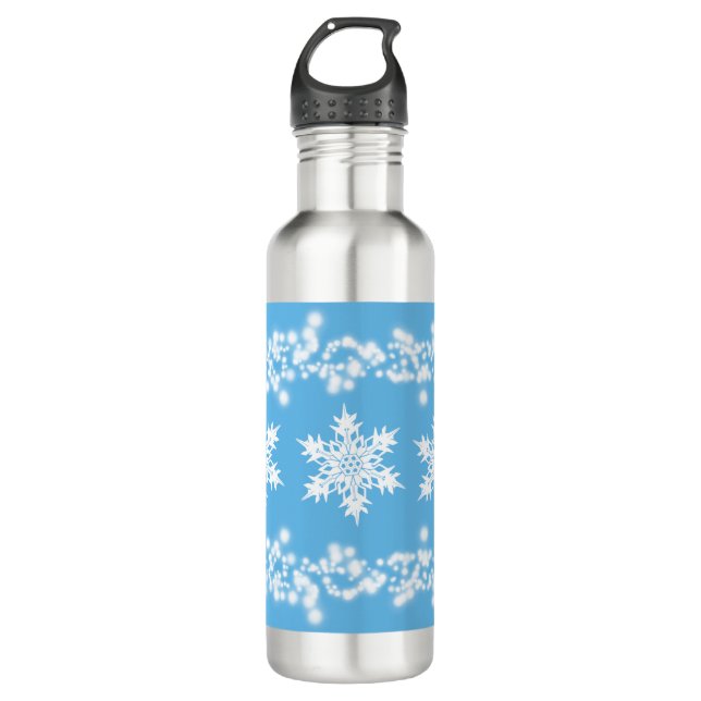 Schneeflocke-Wasser-Flasche Edelstahlflasche (Vorderseite)