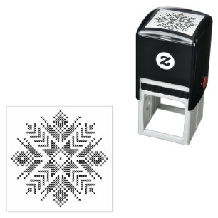 Schneeflocke, Weihnachten Nordic Schnee Permastempel