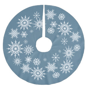 Schneeflocke - Weihnachtsbaumrock Polyester Weihnachtsbaumdecke