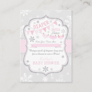 Schneeflocke-Windeln und Begleitkarte