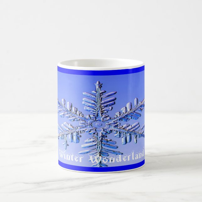 Schneeflocke, Winter-Märchenland Kaffeetasse (Mittel)
