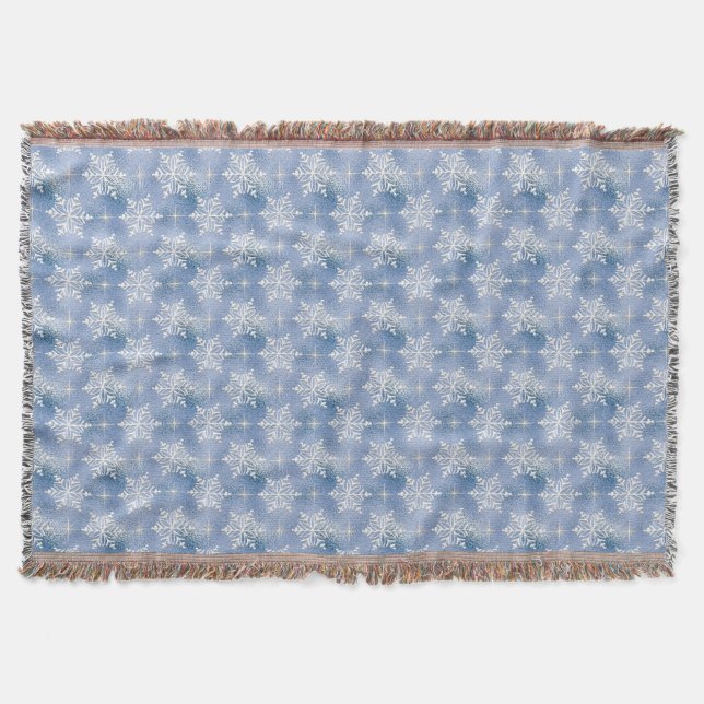 Schneeflocke Winterdrossel Decke (Vorderseite)