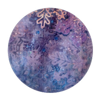 Schneeflockeglasschneidenbrett Schneidebrett