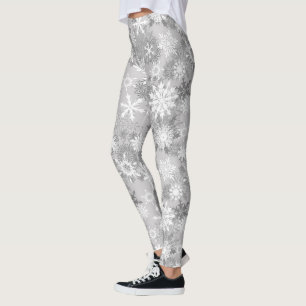 Schneeflockemuster-Leggings Weihnachten des grauen Leggings