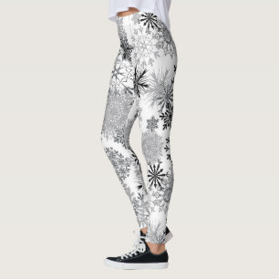 Schneeflockemuster-Leggings Weihnachten des grauen Leggings
